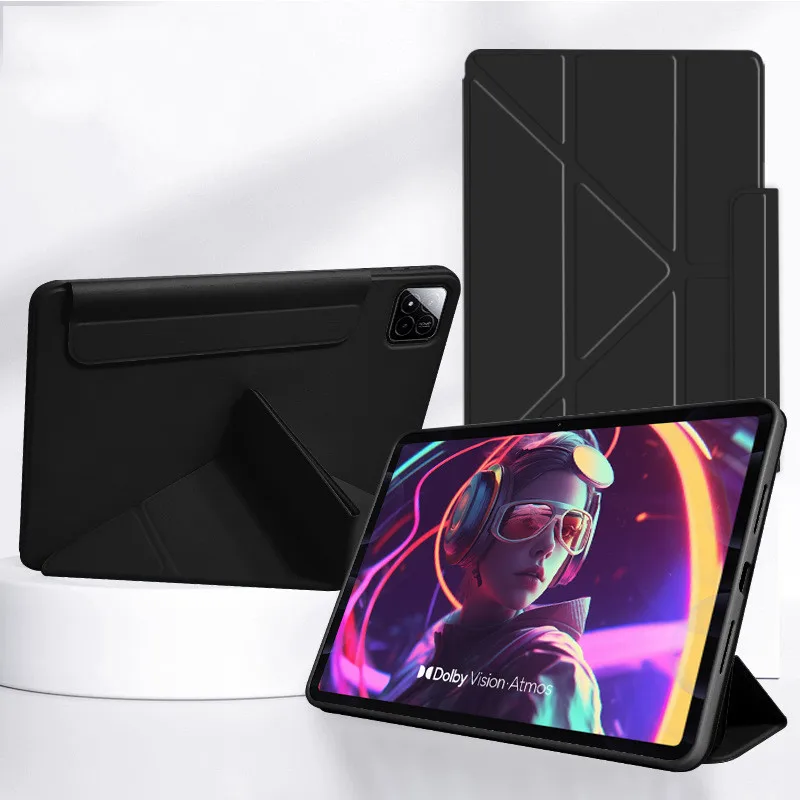 Versatile PU Leather Soft Cover Stand with Protective Folio