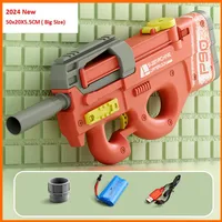 2024 New P90 Electric Water Gun Shooting Toy Fully Automatic Summer Beach Children's Outdoor Fun Toy Boys and Girls Adult Toy 1