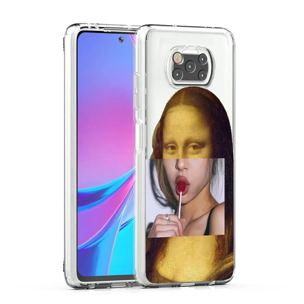 Artistic Aesthetic Phone Case Featuring David and Mona Lisa Design