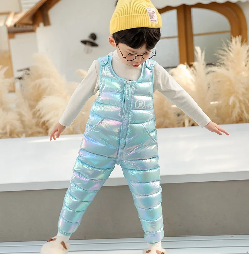 Baby Warm Strap Hose Mädchen Jungen Winter Overalls Daunen-Baumwolle Overall Kinder Schutz Kalten Schneeanzug Strampler Kleidung 1-5 Jahre – Detail 36