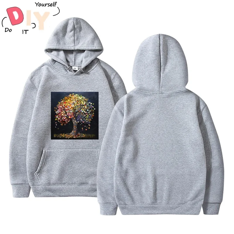 

Diamond Tree Cotton Ready Stock Sport Soft Basic Style Hoodie Men Cute Putih Plus Size Sexy Vintage Korean Printed