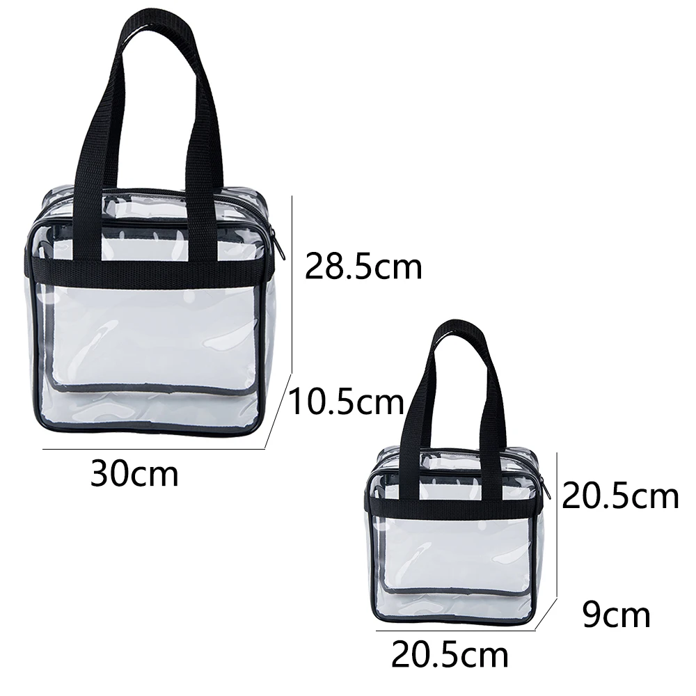 Portable Travel Cosmetic Bag Transparent Makeup Bag Waterproof Women Storage Pouch Wash Bag PVC Large Capacity Clear Makeup Bag
