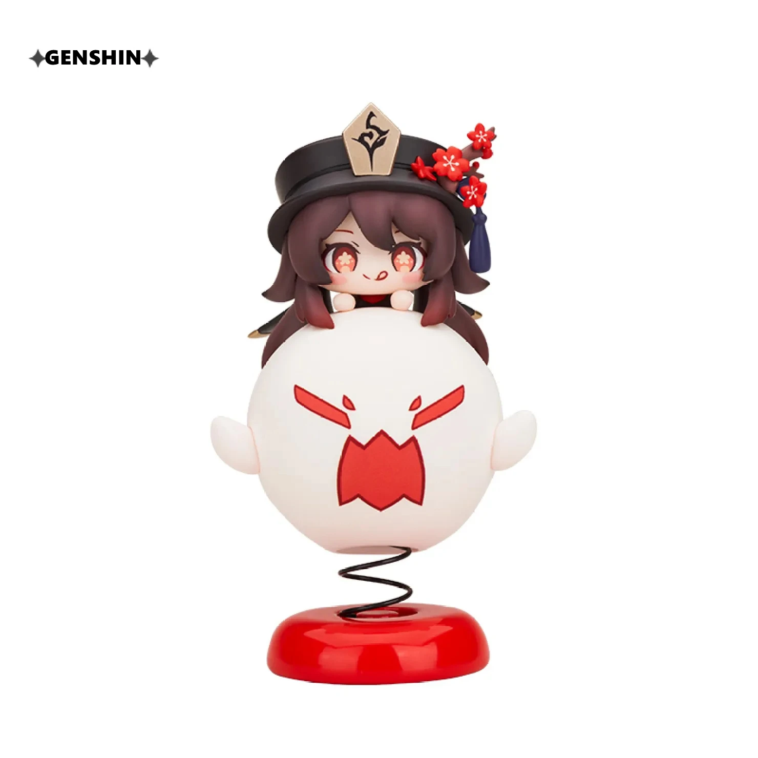 [Подлинная] Аниме игра геншин ударт хутао косплей мультфильм тряски кукла ABS и ПВХ Фигурка Симпатичные украшения Детские праздничные подарки на день рождения