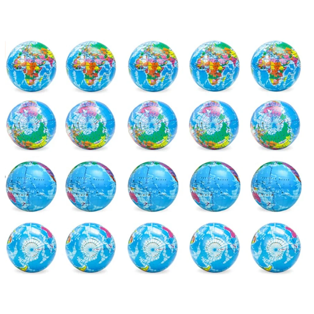 

12 Pack Earth Stress Balls 2.5 Inches Earth Theme Squeeze Balls Stress Relief Balls Squeeze Anxiety Fidget Sensory Balls