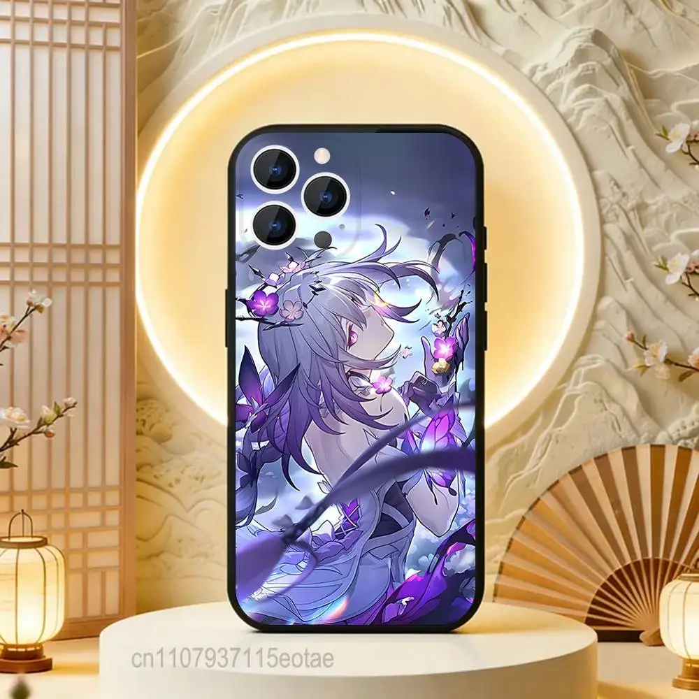 Castorice H-Honkai Star Rail Silicone Soft Phone Case - Elegant Black