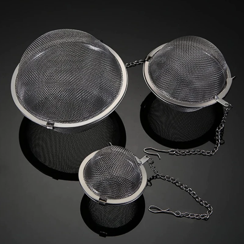 Description Picture 6 of itemnew Stainless Steel Tea Infuser Sphere Locking Spice Tea Ball Strainer Mesh Infuser Tea Filter Strainers Kitchen Accessories