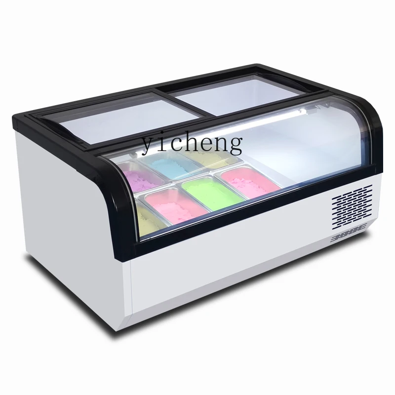 Tqh Desktop Ice Cream Display Case Commercial Frozen Hard Ice Cream Cabinet Thick Cut Fried Yogurt Frozen