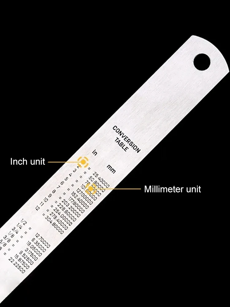 스테인레스 스틸 직선 눈금자 센티미터 룰 정밀 측정 도구, 학교 사무용품, 15cm, 6 인치, 30cm, 12 인치, 50cm