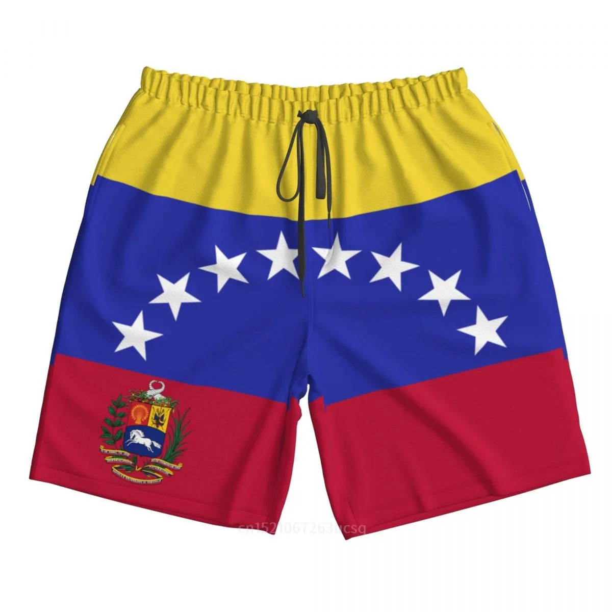 

Мужские летние пляжные шорты для бега, пляжные шорты с 3D принтом флага Венесуэлы, из полиэстера, с карманами, лето 2023
