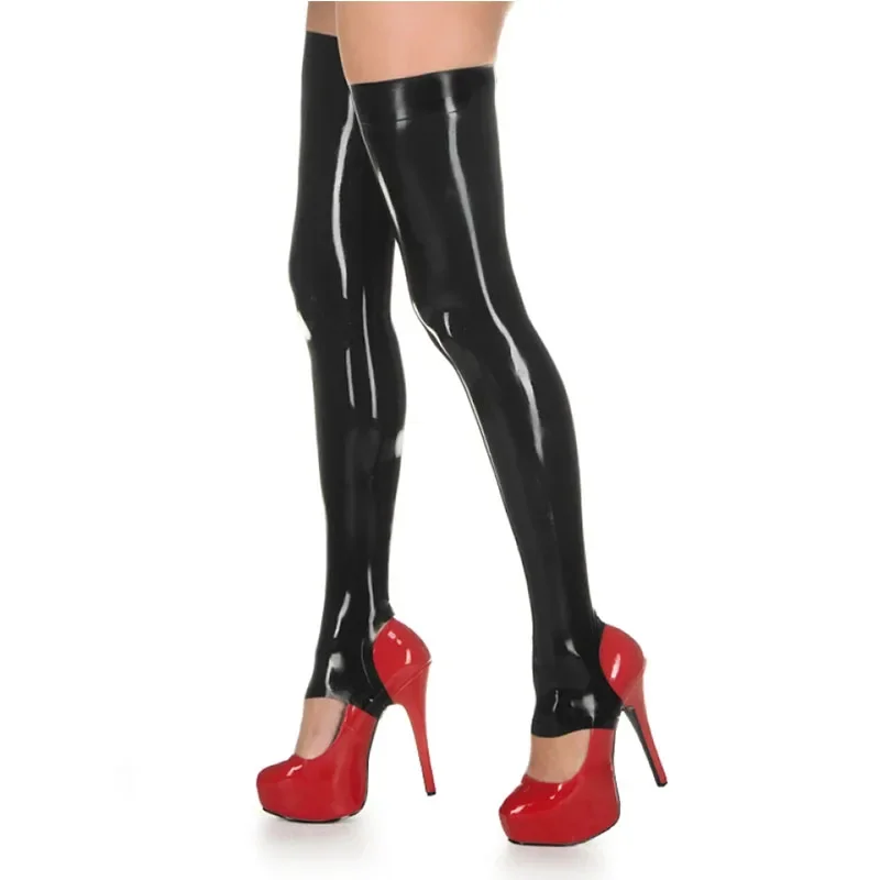 

Black Nature Latex Rubber Fetish Long Stockings