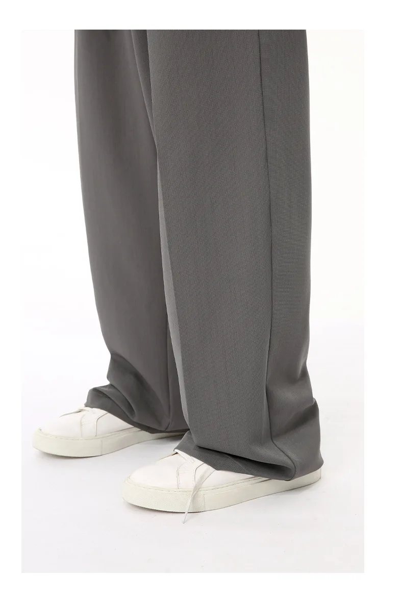 Description Picture 4 of itemIEFB Niche Style Men's Pants Pair Of Trousers Lace-up Straight Suit Bottom Wide Leg Solid Color Menwear Trend 2024 9C6586