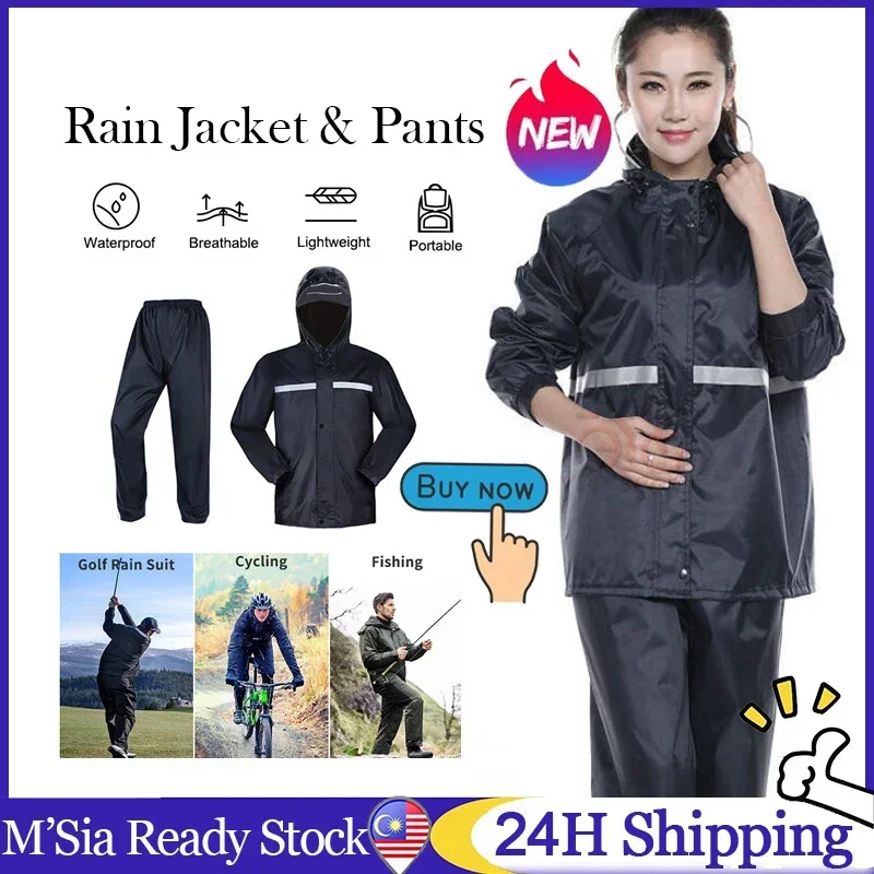 Motorcycle raincoat adult thick waterproof reflective riding suit