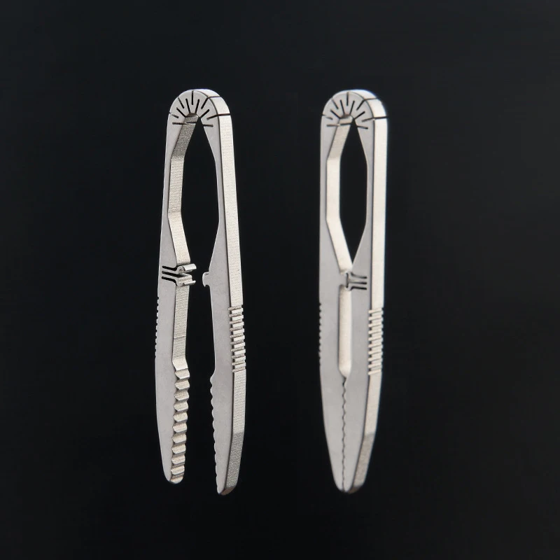 Compact Titanium Alloy Tweezers - Portable EDC Outdoor Pocket Tool