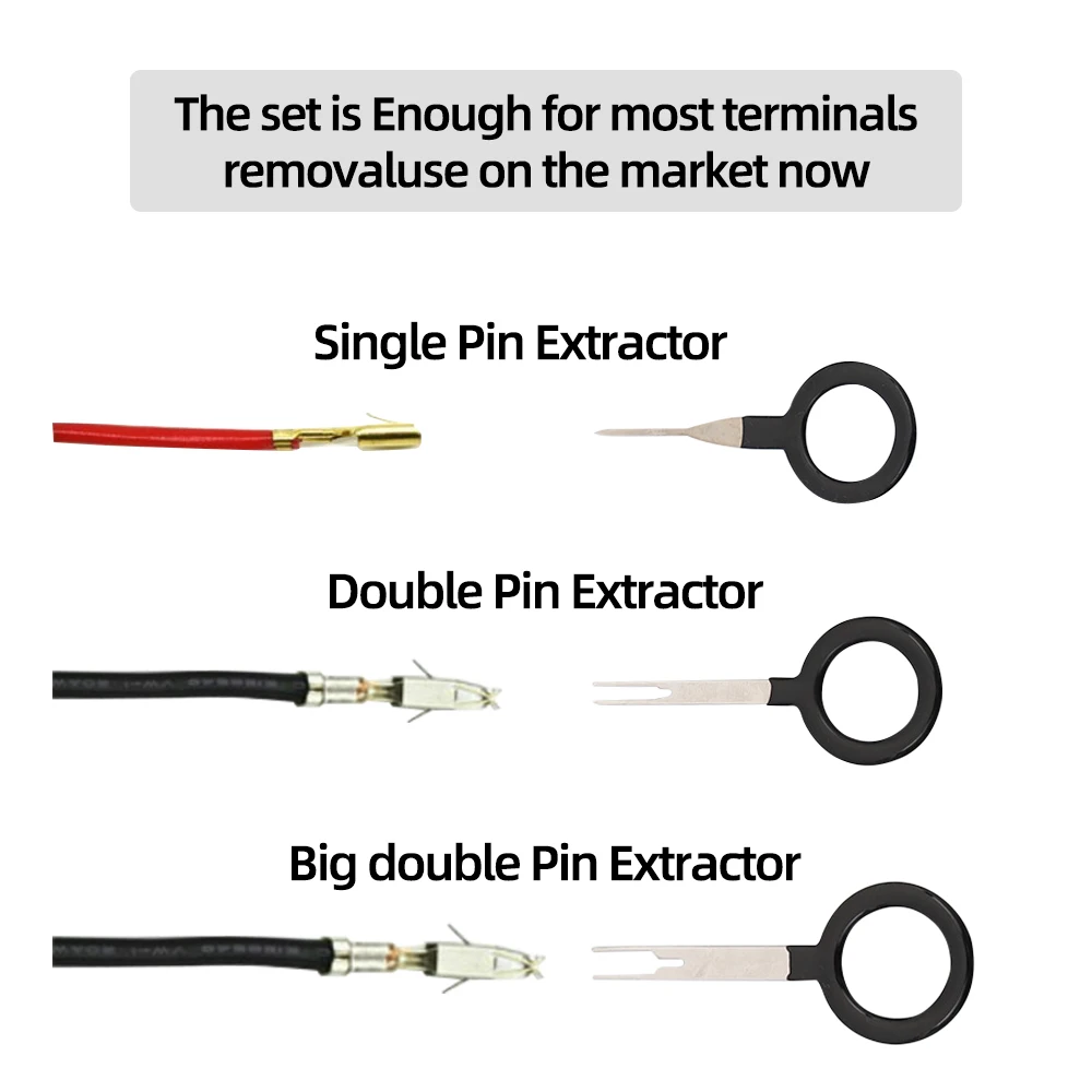 Car terminal removal tool electrical wiring crimp connector pin extractor kit keys wire plug repair tool car disassembly tools car terminal tools