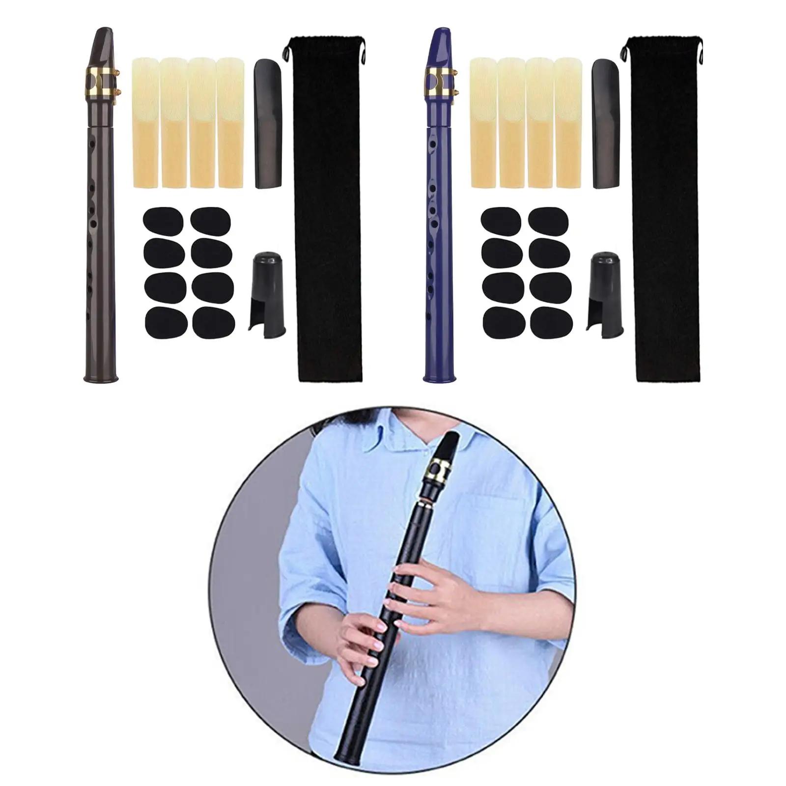 Pocket Saxophone with Mouthpiece Reeds for Professional Amateurs
