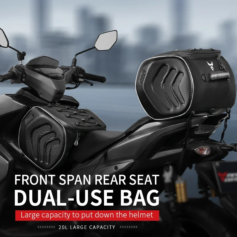 

Motorcycle Accessories Waterproof Racing Race Helmet Travel Bags Suitcase Rear Seat Bag Front Span Rear Seat Dual-use Bag
