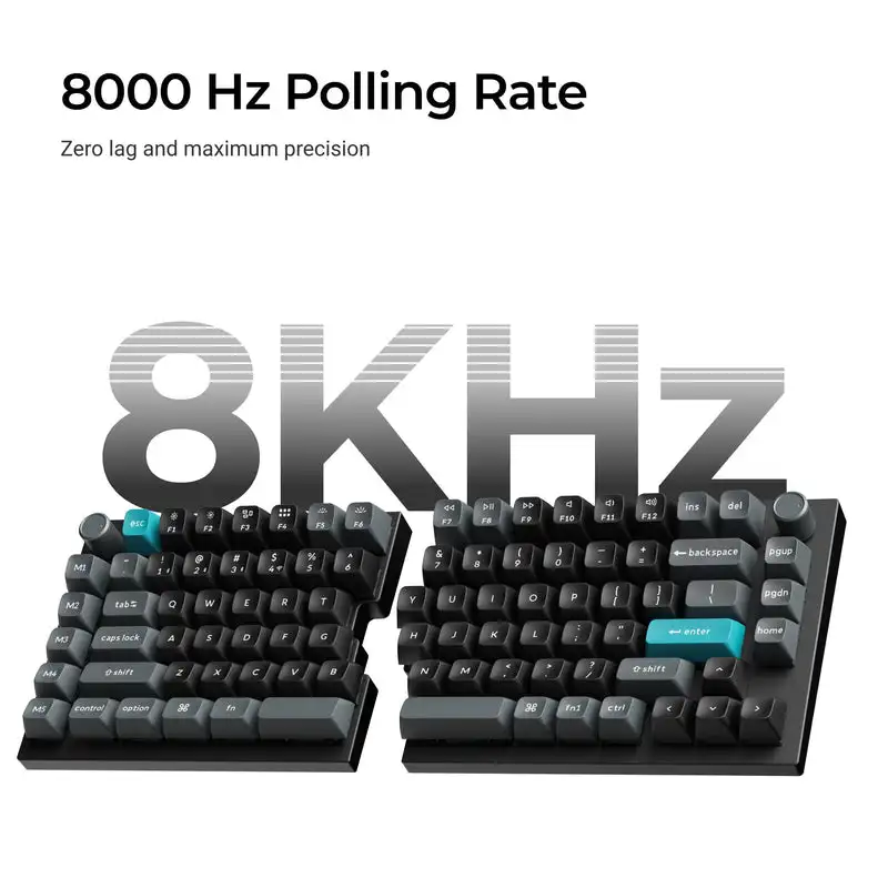 키크론 Q11 울트라 8K 스플릿 무선 커스텀 기계식 키보드 2.4GHz 8000Hz 폴링 레이트 올알루미늄 바디