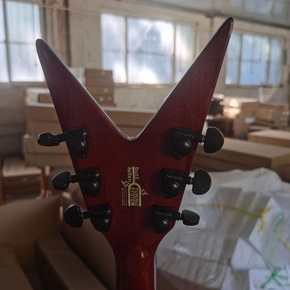 electric guitar WASHBURN DIME Floyd Rose tremolo lightning inlay blue front face in stock