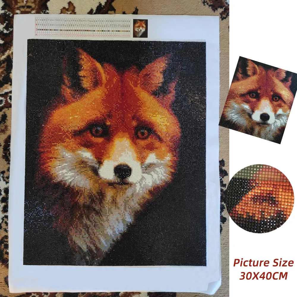 Evershine 5D Diamond Painting Cross Stitch Animals Diamond Embroidery Fox Full Square Rhinestone Pictures Home Decor diamond painting
