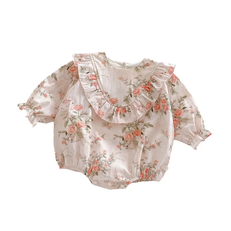 Cute Floral Baby Jumpsuit for Girls