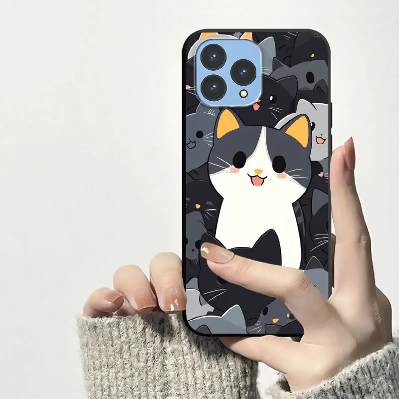 Cool Cartoon Shockproof Soft Silicone Phone Case with Floral Design