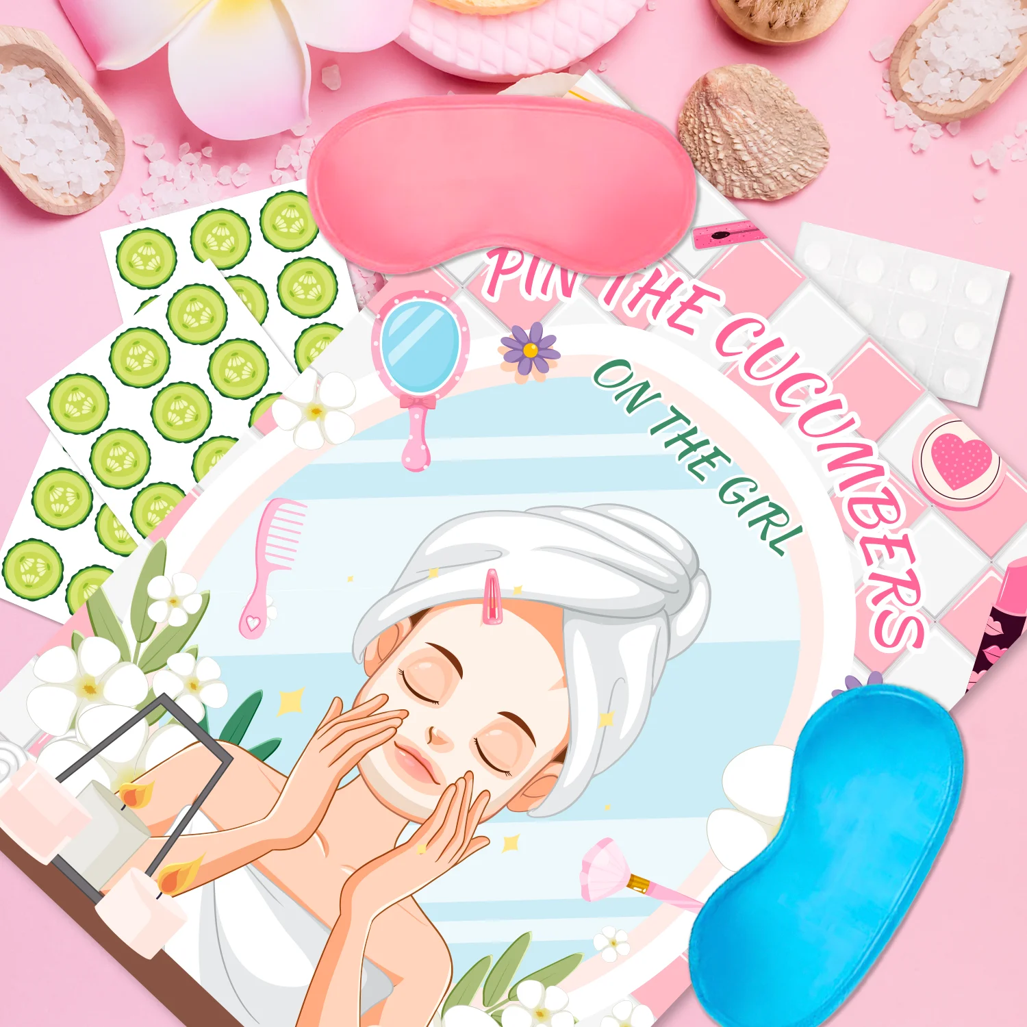 Spa Party Game Printable, Spa Themed Party Games, Pin The Tail Party...