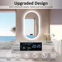 LUVODI Lighted Bluetooth Bathroom Mirror Led Backlit Illuminate Vanity Mirror with Time Date Display Anti-fog - Image 4