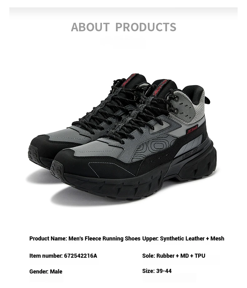 361 Grad Männer Winter Wanderschuhe Wärmedämmung Leder All-Terrain Grip Wasserdichte Anti-Slip Männliche Turnschuhe 672542216A – Detail 30