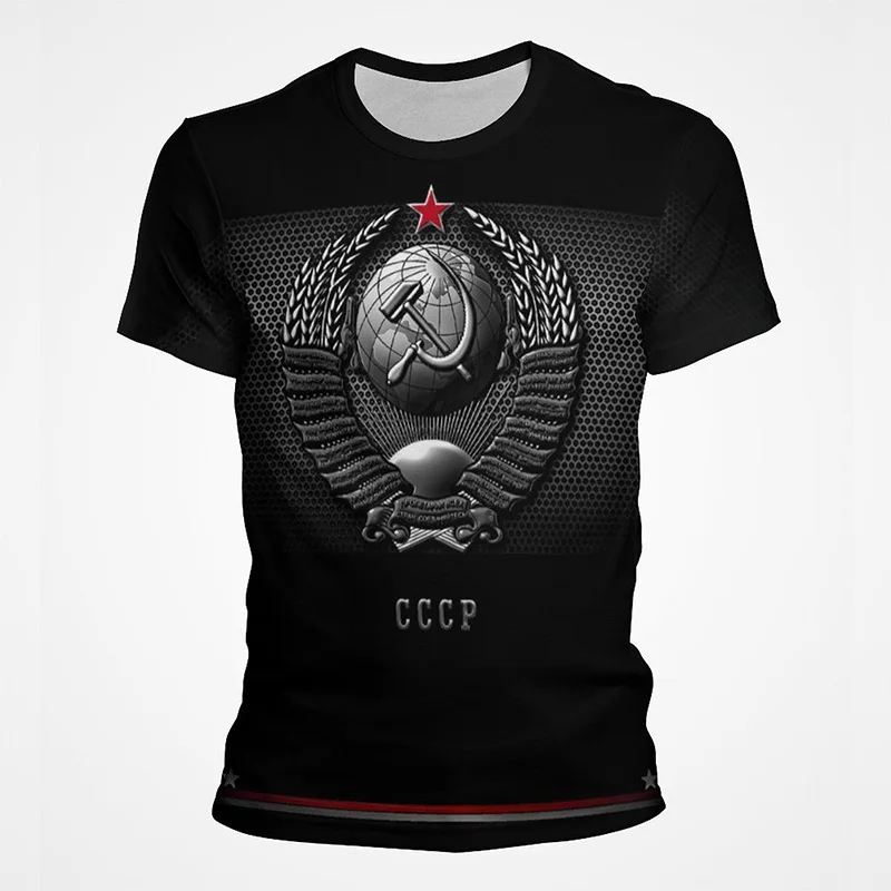 

New Summer CCCP Russian 3D T Shirts Moscow Men Women Tees Tops USSR Soviet Union Mans Short Sleeve Breathable Casual Clothes