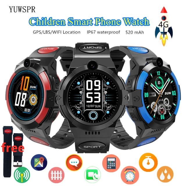 4g Niños Gps Reloj inteligente Rastreo remoto Ubicación Bebé Sos  Videollamada Moda Sim Reloj de teléfono inteligente para niños