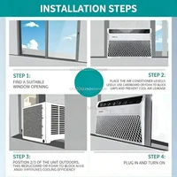 Climatiseur de fenêtre à conversion de fréquence, machine mobile tout-en-un, grande capacité 1P, climatiseur portable pour chambre de location, 1,5 CV 5