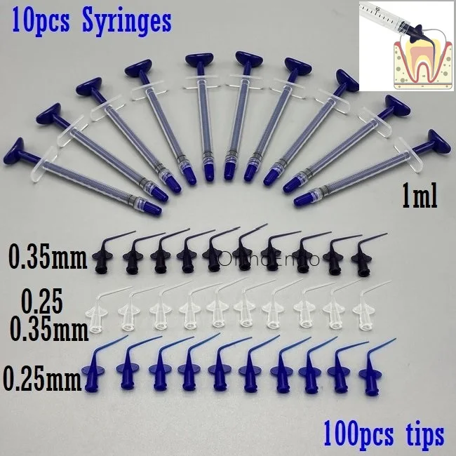 DentalEndodonticDisposablePlasticSyringeIrrigationTipsFlexible