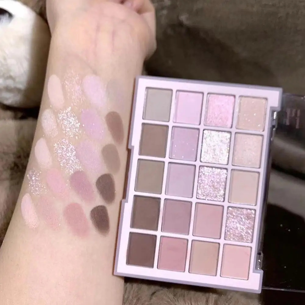 9/20Colors Coral Glitter Eyeshadow Makeup Pink Rose Eye Shadow Palette Low Saturation Nude Brown Matte Eyeshadow Cosmetics