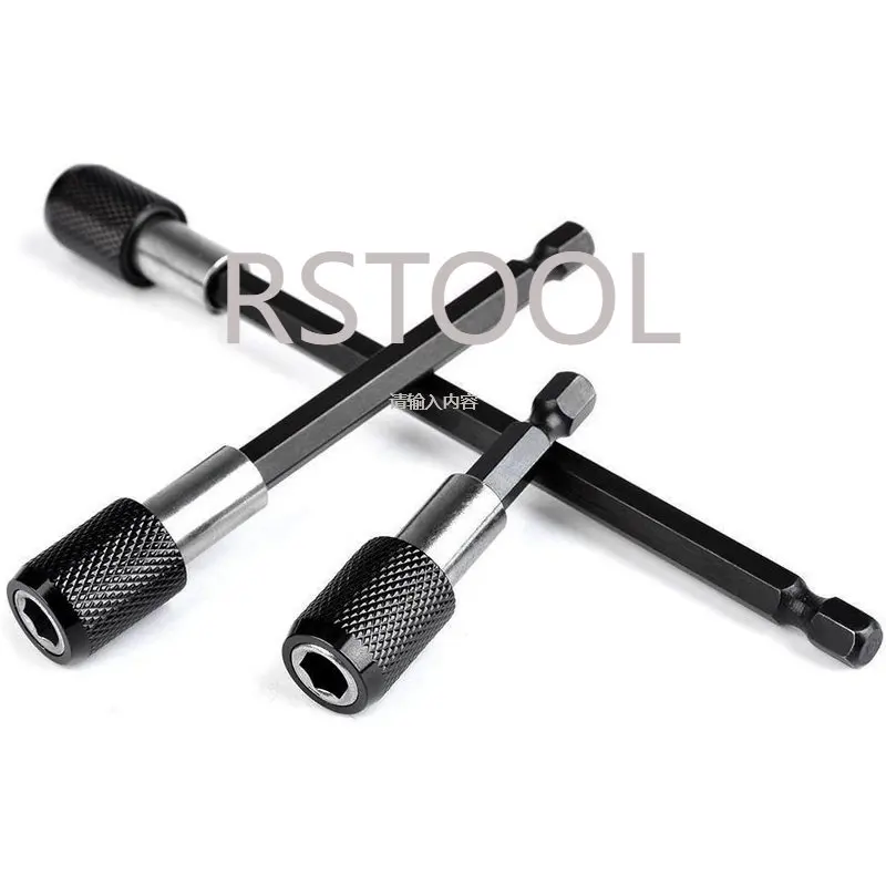 3Pcs 1/4 Inch Hex Shank Quick Release Magnetic Screwdriver Bit Holder Extension Chuck Adapter Nuts Handheld Drive 60/ 100/ 150mm 2set magnetic pivoting bit tip holder 1 4 inch hex shank extension rod release pivot drill bit holder for cornerstight spaces