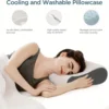 1pc Ergonomic Memory Foam Travel Pillow, Cooling Neck Support, Contour Cervical Orthopedic Pillow for Side, Back, Stomach Sleepe 2