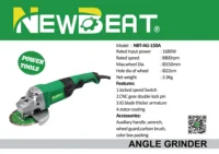 Newbeat 1350W NBT-AG-150C Cutting Angle Grinder Cutting Pipesin Boiler Trigger Green 150MM 8500R/MIN 110v 220v 45.5*16.2*10.3cm 2