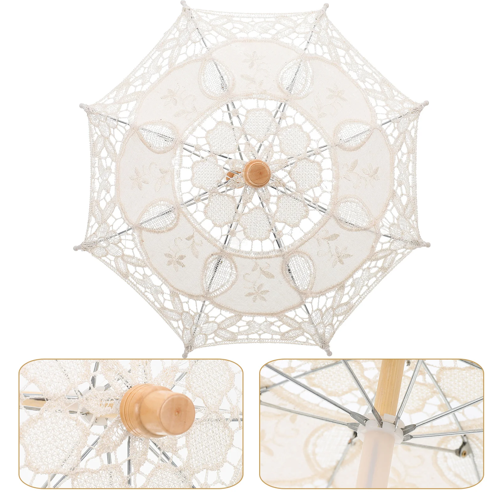 

Lace Umbrella Cotton for Rain Goth Clothing Wedding Photography Prop