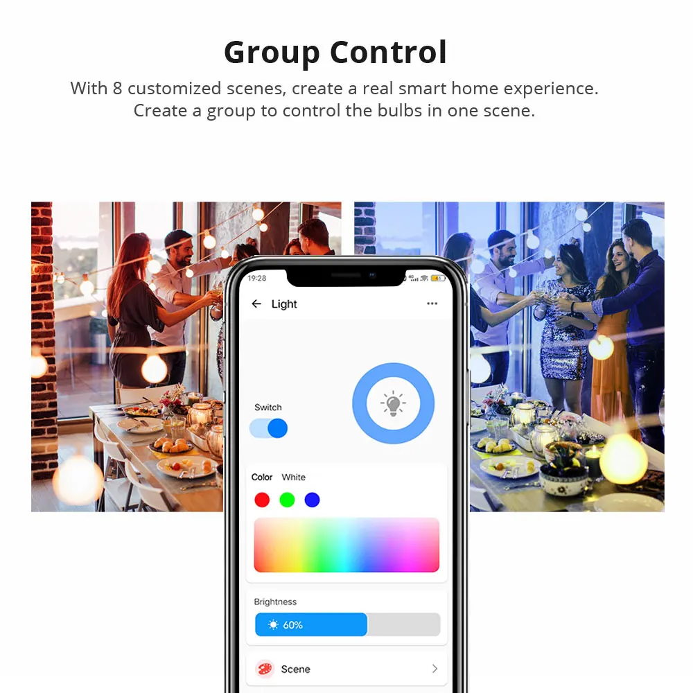 GU10/MR16 WiFi Zigbee Smart LED Bulb RGB CW White 5W Dimmable Lamps eWelink APP Control Work With Alexa Google Home Smartthings