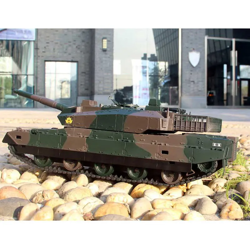RC Tank 1/20 9CH Remote Control Tank With Sound LED Rechargeable 40CM Electronic Car 27Mhz Infrared Electric Toys For Kids Gift 4