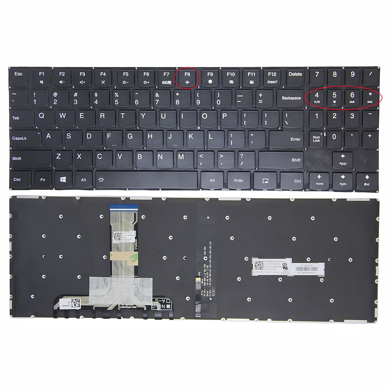 Teclado dos Eua para Lenovo Legion Laptop Inglês Backlit Y52015ikb R720-15ikb Y7000 Y520-15 Y720-15ikb Y530-15 Y545 Pg0 Novo - Imagem 6
