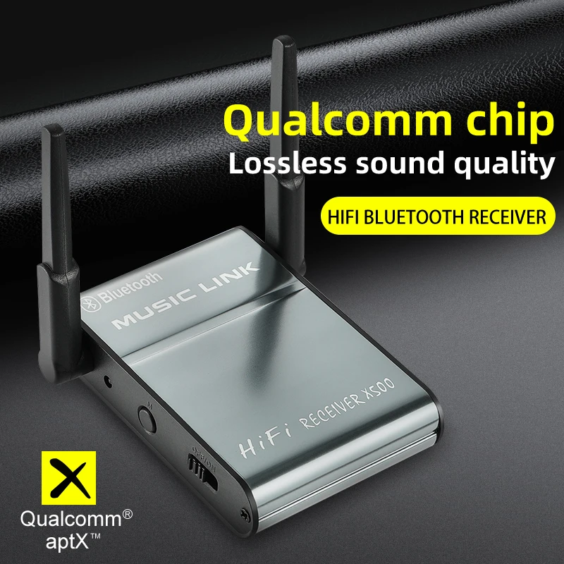 자동차 스피커 앰프용 블루투스 오디오 리시버, AptX Hifi HD 스테레오 음악 무선 어댑터, 3.5mm AUX 잭 RCA 마이크, 50M CSR8645