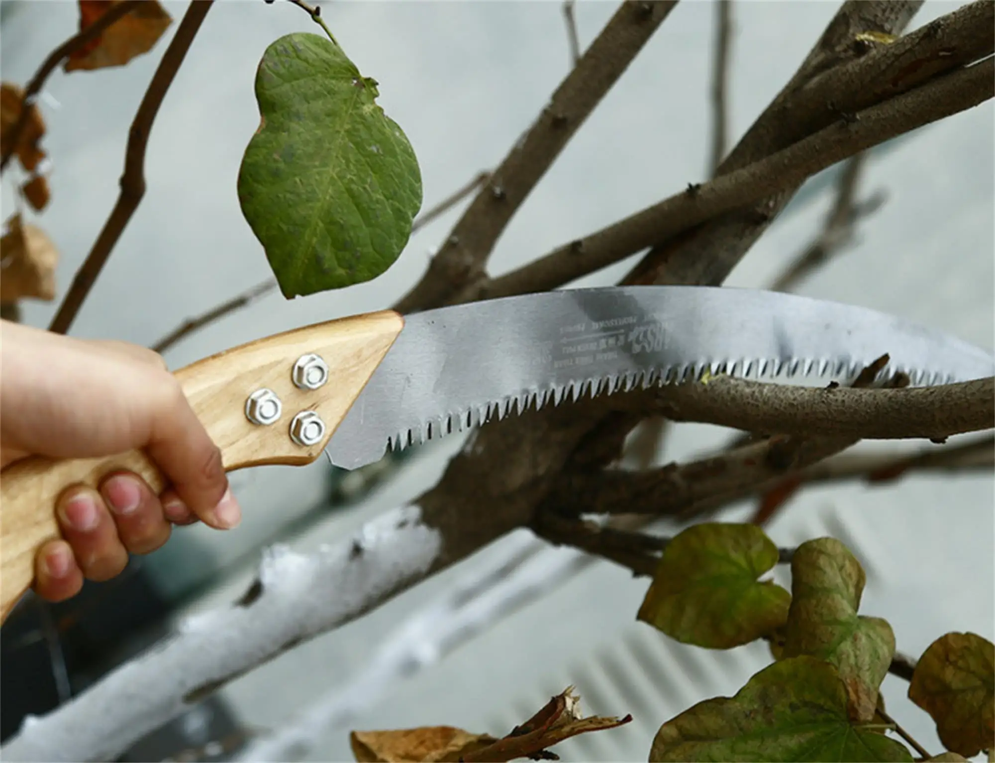 Wood Handle 3 Cutting Edges Pruning Hand Saw Portable Tree Trimmers Outdoor Camping Secateur Gardening Woodworking Logging Tool