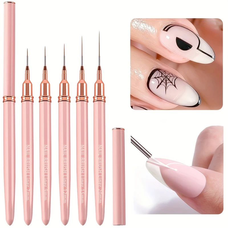 Nail Liner Brush Set - 7/9/11/15/20mm