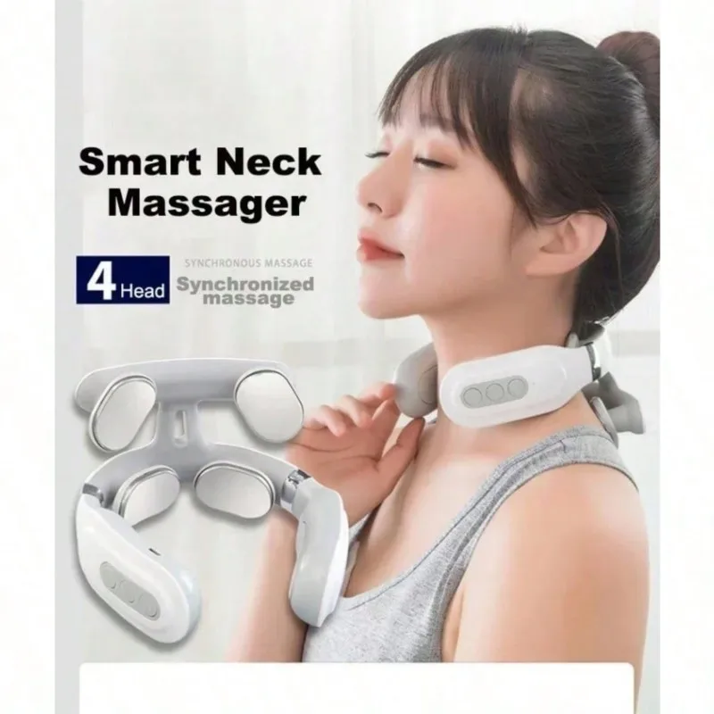 Portable Smart Neck & Shoulder Massager - USB Rechargeable, Lithium Battery