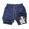Anime Gym Shorts 2 In 1 Double Layer Men Workout Sports Jogging Sportwear Training Sport Shorts Male Summer Performance Shorts 6