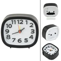 Alarm Clock Clock Alarm Battery Bedside Clock Clocks Night Operated Quartz Rectangle Silent Bedside Clocks Black 1