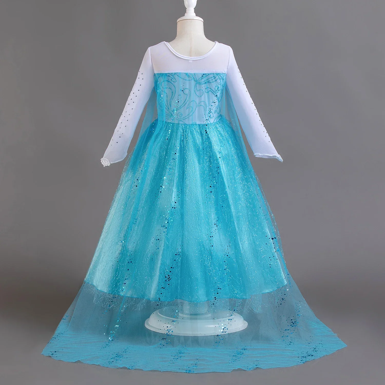 Cosplay de manga comprida feminino Vestido, Elsa, Fantasia princesa Fantasia, Carnaval, Páscoa, Vestir, Festa, Aniversário, Crianças, Meninas, 2024