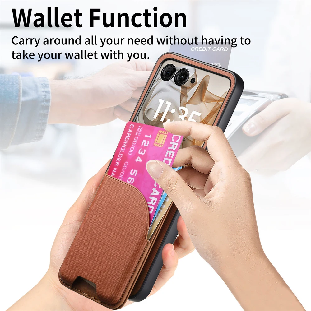 Magnetic 2-in-1 Leather Wallet Phone Case with Card Holder