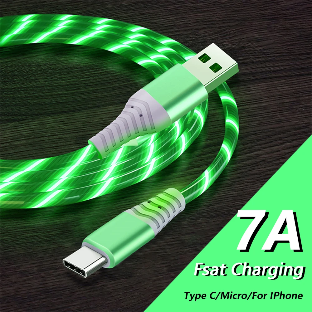 7A Glowing Cable Micro USB Type C Cable Fast Charging For iPhone Huawei 7a-glowing-cable-micro-usb-type-c-cable-fast-charging-for-iphone-huawei