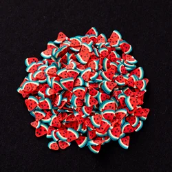 Vibrant Polymer Clay Fruit Slices for DIY Craft and Decoration (Watermelon)